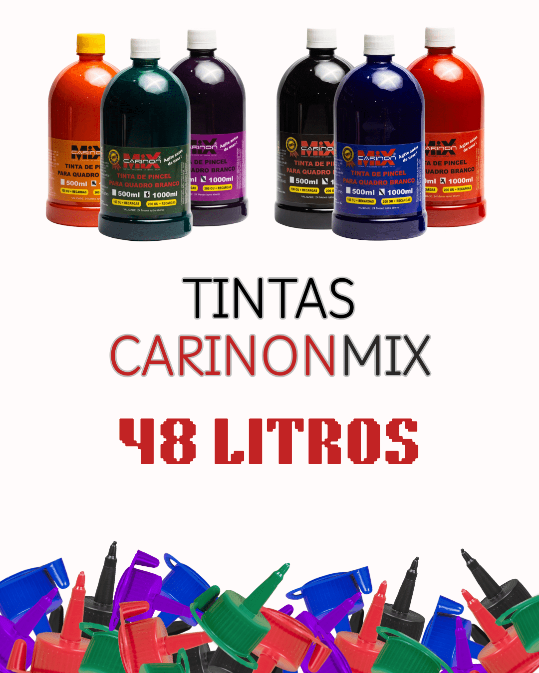 Combo Frascos de Tinta CarinonMix - 48 LITROS
