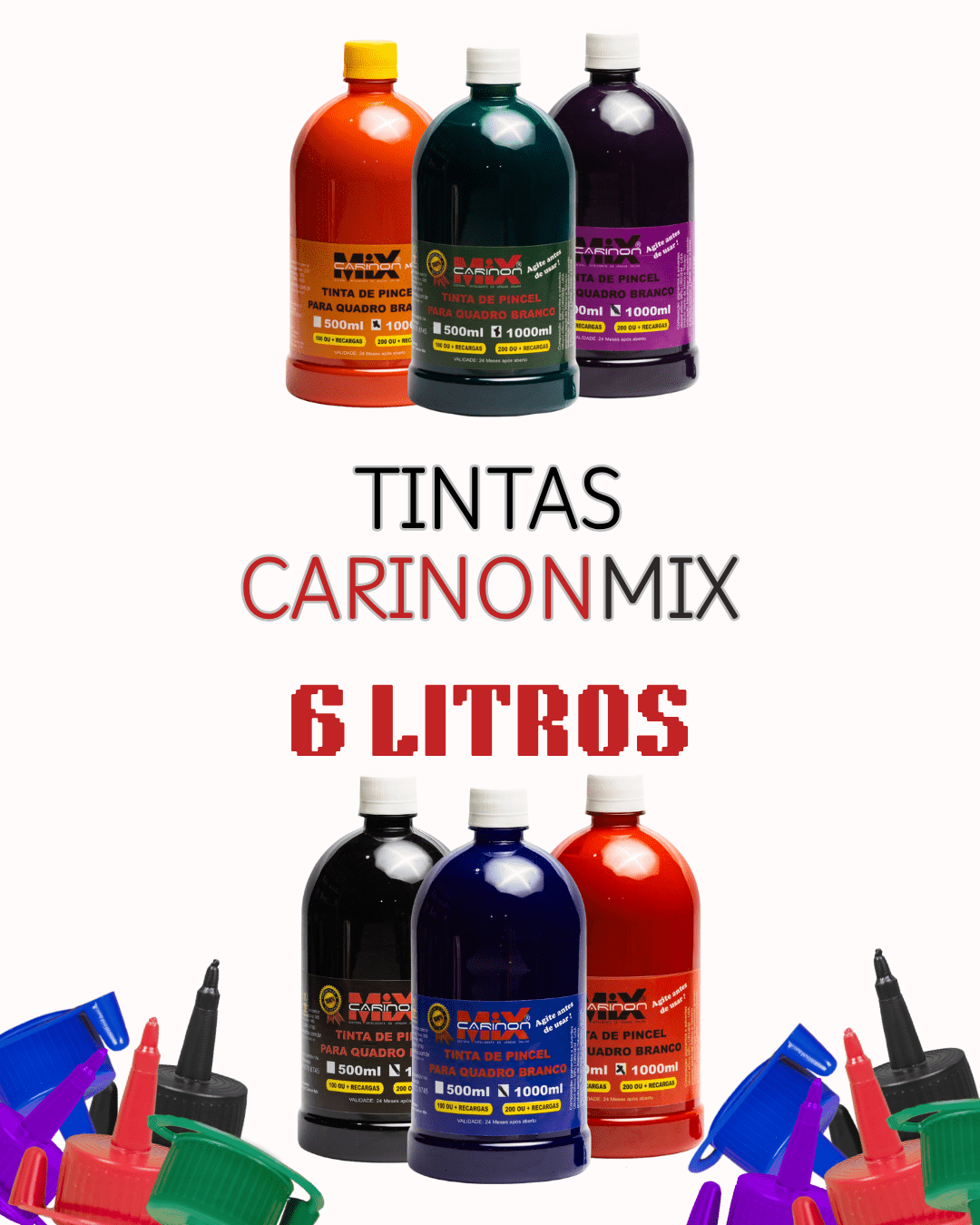 Combo Frascos de Tinta CarinonMix  - 6 LITROS