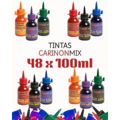 Combo Frascos de Tinta CarinonMix - 48UN de 100ml Combo Frascos de Tinta CarinonMix - 48UN de 100ml