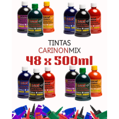Combo Frascos de Tinta CarinonMix - 48UN de 500ml Combo Frascos de Tinta CarinonMix - 48UN de 500ml