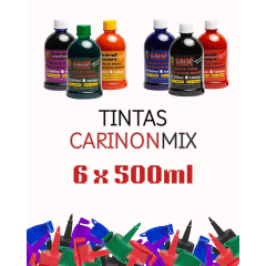 Combo Frascos de Tinta CarinonMix - 6UN de 500ml Combo Frascos de Tinta CarinonMix - 6UN de 500ml
